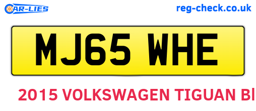 MJ65WHE are the vehicle registration plates.