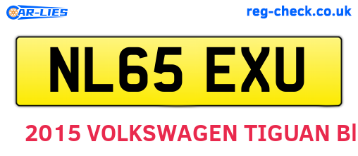 NL65EXU are the vehicle registration plates.