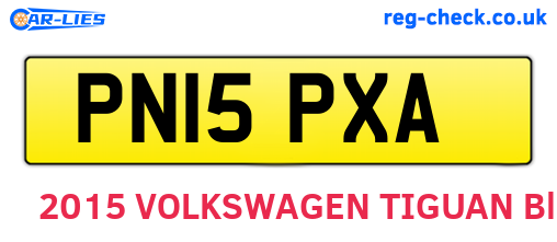PN15PXA are the vehicle registration plates.