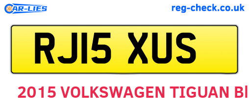 RJ15XUS are the vehicle registration plates.
