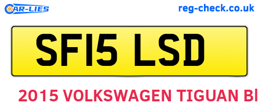 SF15LSD are the vehicle registration plates.