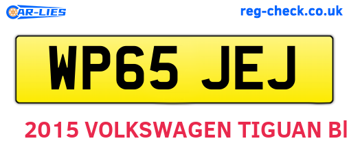 WP65JEJ are the vehicle registration plates.