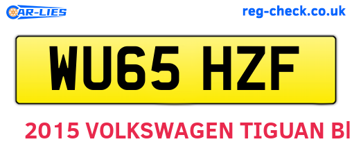 WU65HZF are the vehicle registration plates.