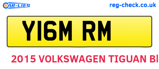 Y16MRM are the vehicle registration plates.