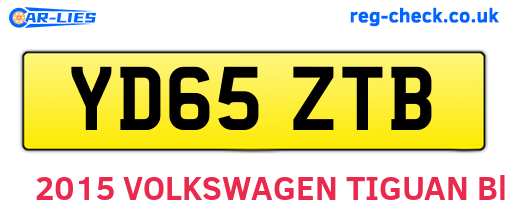 YD65ZTB are the vehicle registration plates.