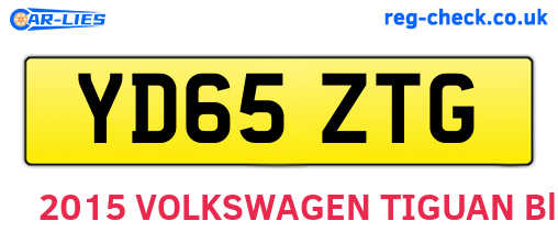 YD65ZTG are the vehicle registration plates.
