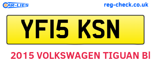 YF15KSN are the vehicle registration plates.