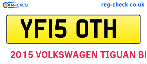 YF15OTH are the vehicle registration plates.