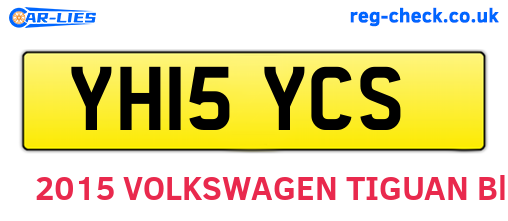 YH15YCS are the vehicle registration plates.