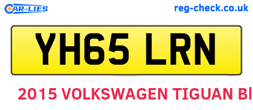YH65LRN are the vehicle registration plates.