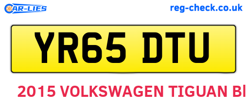 YR65DTU are the vehicle registration plates.