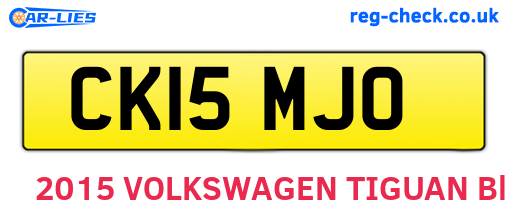 CK15MJO are the vehicle registration plates.
