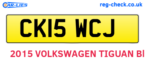 CK15WCJ are the vehicle registration plates.