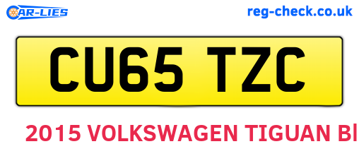 CU65TZC are the vehicle registration plates.