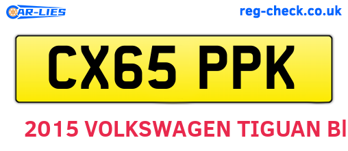 CX65PPK are the vehicle registration plates.