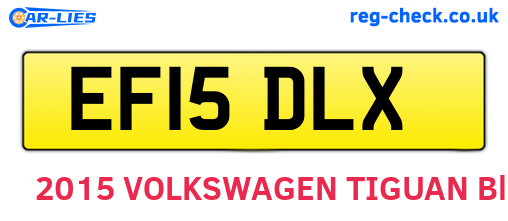 EF15DLX are the vehicle registration plates.