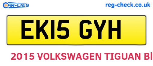 EK15GYH are the vehicle registration plates.