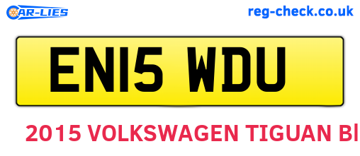 EN15WDU are the vehicle registration plates.