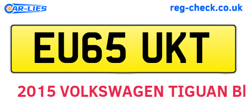 EU65UKT are the vehicle registration plates.