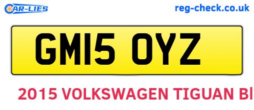 GM15OYZ are the vehicle registration plates.