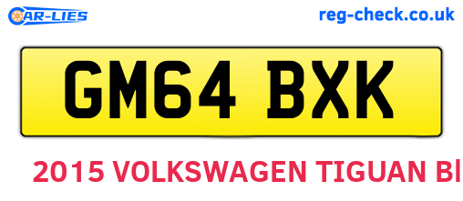 GM64BXK are the vehicle registration plates.
