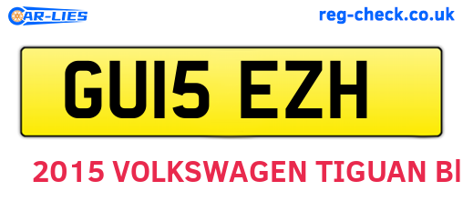 GU15EZH are the vehicle registration plates.