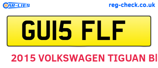GU15FLF are the vehicle registration plates.