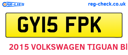 GY15FPK are the vehicle registration plates.