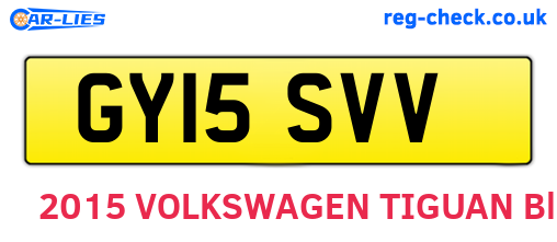 GY15SVV are the vehicle registration plates.