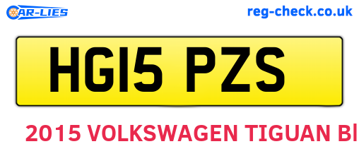 HG15PZS are the vehicle registration plates.