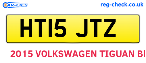 HT15JTZ are the vehicle registration plates.