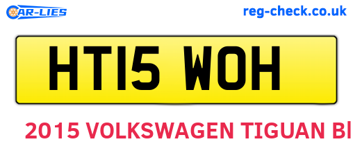 HT15WOH are the vehicle registration plates.
