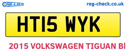 HT15WYK are the vehicle registration plates.