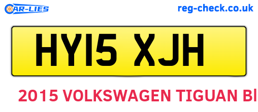 HY15XJH are the vehicle registration plates.