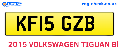 KF15GZB are the vehicle registration plates.