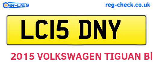 LC15DNY are the vehicle registration plates.