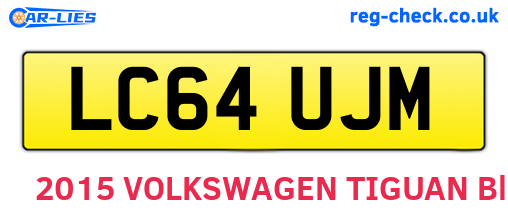 LC64UJM are the vehicle registration plates.