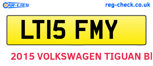 LT15FMY are the vehicle registration plates.