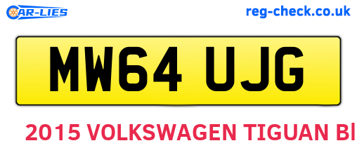 MW64UJG are the vehicle registration plates.