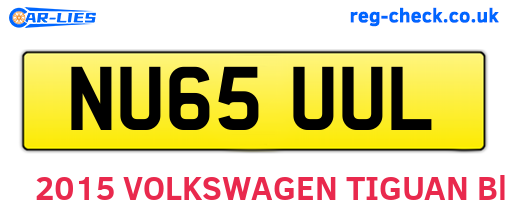 NU65UUL are the vehicle registration plates.