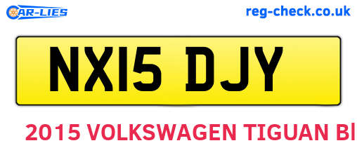 NX15DJY are the vehicle registration plates.
