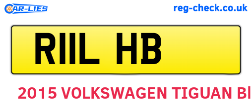 R11LHB are the vehicle registration plates.
