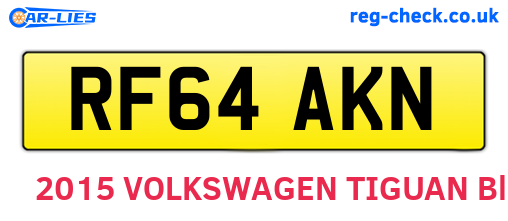 RF64AKN are the vehicle registration plates.