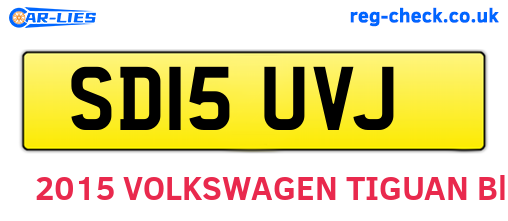 SD15UVJ are the vehicle registration plates.