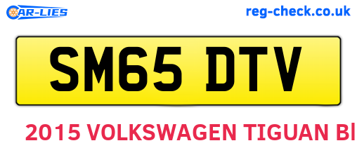 SM65DTV are the vehicle registration plates.