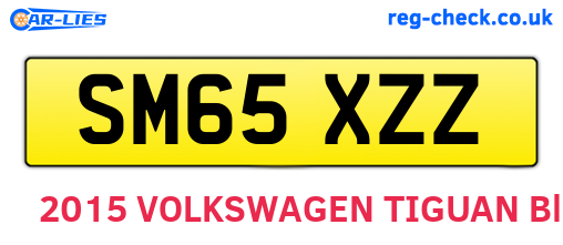 SM65XZZ are the vehicle registration plates.