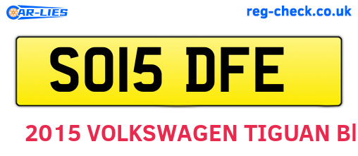 SO15DFE are the vehicle registration plates.