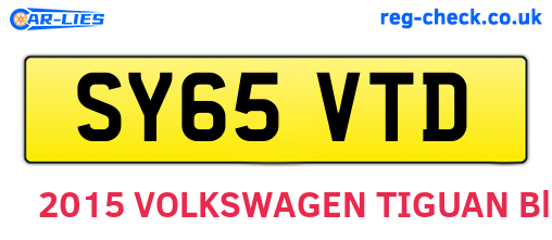 SY65VTD are the vehicle registration plates.