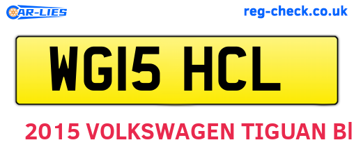 WG15HCL are the vehicle registration plates.