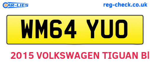 WM64YUO are the vehicle registration plates.